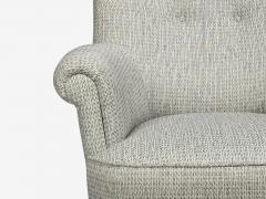 Carl Malmsten Carl Malmsten Lounge Chairs Grey Fabric Wood Sweden 1950s - 4617321