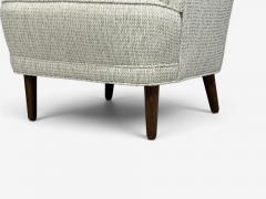 Carl Malmsten Carl Malmsten Lounge Chairs Grey Fabric Wood Sweden 1950s - 4617323