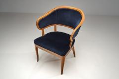 Carl Malmsten Jonas Love Armchair with Upholstery by Carl Malmsten Sweden Mid 20th Century - 4617120