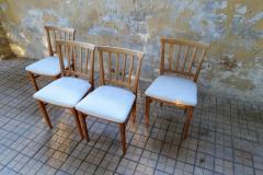 Carl Malmsten Midcentury Set of 4 Carl Malmsten Chairs Dining in Pine Sweden 1940s - 2265068