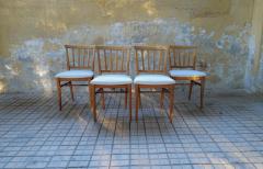 Carl Malmsten Midcentury Set of 4 Carl Malmsten Chairs Dining in Pine Sweden 1940s - 2265071