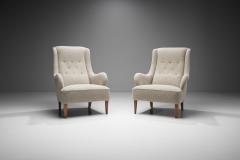 Carl Malmsten Oskar Armchairs by Carl Malmsten for O H Sj gren Sweden 1930s - 2020220