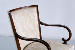 Carl Malmsten Pair of Carl Malmsten Armchairs in Birch and Satinwood Bodafors Sweden 1930s - 2484364