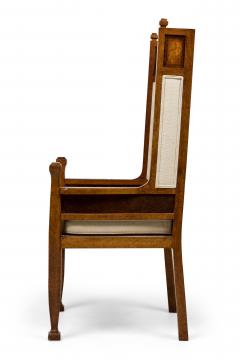 Carl Malmsten Pair of Carl Malmsten Art Deco Swedish Inlaid High Back Upholstered Armchairs - 4274747