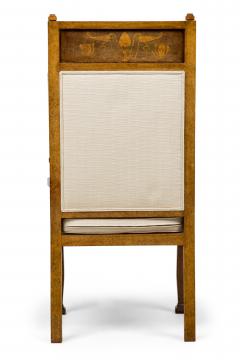 Carl Malmsten Pair of Carl Malmsten Art Deco Swedish Inlaid High Back Upholstered Armchairs - 4274749