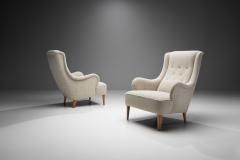 Carl Malmsten Pair of Carl Malmsten Oskar Armchairs for O H Sj gren Sweden 1930s - 4710908