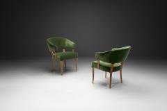 Carl Malmsten Pair of Lata Greven Armchairs by Carl Malmsten for O H Sj gren Sweden 1950s - 4515709