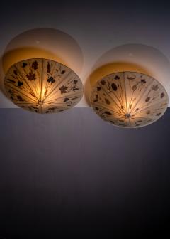 Carl Malmsten Pair of Vanja Sorbon Malmsten ceiling lamps - 2459044