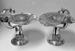 Carl Poul Petersen Pair Carl Poul Petersen Sterling Silver Compotes Montreal C 1940 - 1256285