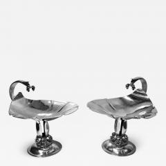 Carl Poul Petersen Pair of Carl Poul Petersen Sterling Silver Compotes Montreal circa 1940 - 3347941