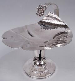 Carl Poul Petersen Pair of Poul Petersen Danish Modern Sterling Silver Lilypad Compotes - 3773849