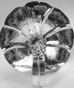 Carl Poul Petersen Pair of Poul Petersen Danish Modern Sterling Silver Lilypad Compotes - 3773851