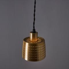 Carl Thore 1950s Carl Thore Perforated Brassed Metal Pendant - 4381928