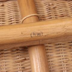 Carl jerstam Vintage Ikea rattan low lounge chair C 2001  - 4323708