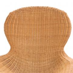 Carl jerstam Vintage Ikea rattan low lounge chair C 2001  - 4323710