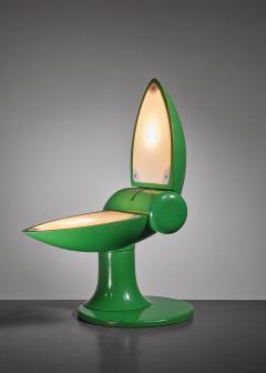 Carla Venosta Carla Venosta green Quebec table lamp Italy 1970s - 952648