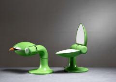 Carla Venosta Pair of Carla Venosta green Quebec table lamps - 4551402