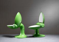 Carla Venosta Pair of Carla Venosta green Quebec table lamps - 4551403