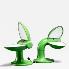 Carla Venosta Pair of Carla Venosta green Quebec table lamps - 4552083
