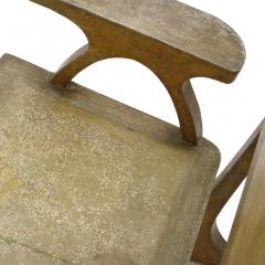 Carlo Bugatti Carlo Bugatti Parchment Paper And Wood Sculptural Chair Italy 30s - 1796684