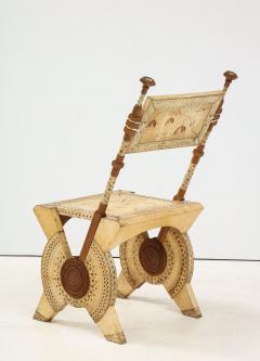 Carlo Bugatti RARE OAK AND PARCHMENT CHAIR BY CARLO BUGATTI - 2109992