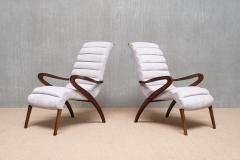 Carlo Enrico Rava Exceptional Pair of Carlo Enrico Rava Attributed Armchairs Italy 1940s - 4111175