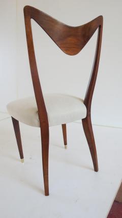 Carlo Enrico Rava Set of Seven Walnut Dining Room Chairs by Arch Carlo Enrico Rava Milano 1940 - 1713339