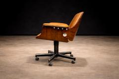 Carlo Fongaro Dinamarquesa Armchair in Rosewood Leather Carlo Fongaro 1970s - 4546818