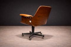Carlo Fongaro Dinamarquesa Armchair in Rosewood Leather Carlo Fongaro 1970s - 4546819