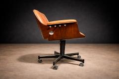 Carlo Fongaro Dinamarquesa Armchair in Rosewood Leather Carlo Fongaro 1970s - 4546822