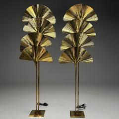 Carlo Giorgi Bottega Gadda Italian Mid Century Modern Ginko Leaf Floor Lamps - 3830975