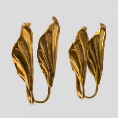 Carlo Giorgi Pair of Vintage brass shape leaf wall lights by Tommaso Barbi Copy  - 4002587