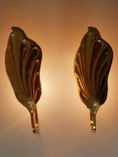 Carlo Giorgi Set of Two Brass Leaf Wall Lamps or Sconces by Carlo Giorgi for Bottega Gadda - 1801528