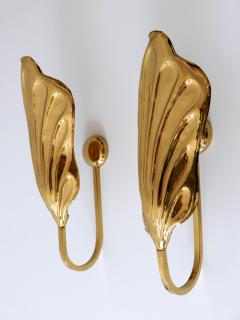 Carlo Giorgi Set of Two Brass Leaf Wall Lamps or Sconces by Carlo Giorgi for Bottega Gadda - 1801535