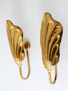 Carlo Giorgi Set of Two Brass Leaf Wall Lamps or Sconces by Carlo Giorgi for Bottega Gadda - 1801536