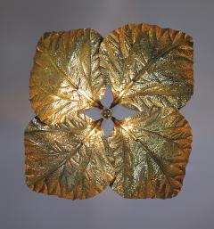 Carlo Giorgi chic brass rhubarb leaves lamp - 2371937