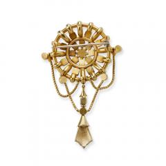 Carlo Giuliano Carlo Giuliano Renaissance Revival 18K Gold and Emerald Brooch - 3563219