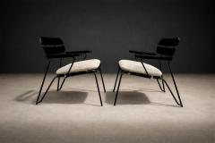 Carlo Hauner Armchairs in Ebonized Wood Metal Carlo Hauner 1950s - 4547101
