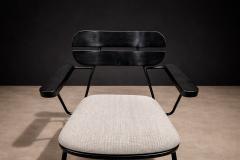 Carlo Hauner Armchairs in Ebonized Wood Metal Carlo Hauner 1950s - 4547108