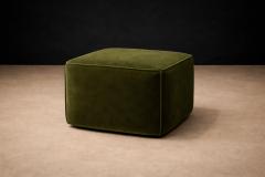 Carlo Hauner Armchairs with Pouf in Cavi na Wood Mohair Boucl by Carlo Hauner Brazil - 4557782