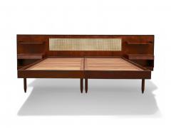 Carlo Hauner Bed with Headrest in Rosewood Carlo Hauner for Forma 1950s - 4335586