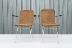 Carlo Hauner Brazilian Mid Century Pair of Armchairs in Cane Iron by Carlo Hauner c 1950s - 3821273