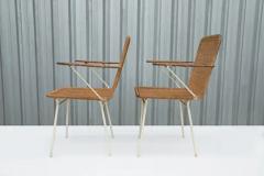 Carlo Hauner Brazilian Mid Century Pair of Armchairs in Cane Iron by Carlo Hauner c 1950s - 3821277