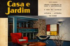 Carlo Hauner Brazilian Modern Armchair Ottoman in Hardwood Leather by Carlo Hauner 1950s - 4576846