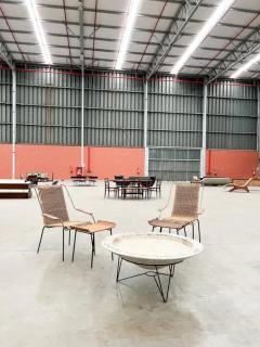 Carlo Hauner Brazilian Modern Armchairs Stools Set in Cane Iron Att Carlo Hauner 1950s - 3186912