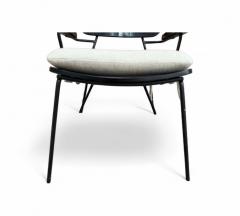 Carlo Hauner Brazilian Modern Armchairs in Ebonized Wood Metal Carlo Hauner 1950s - 4417084