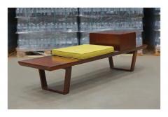 Carlo Hauner Brazilian Modern Bench in Hardwood by Carlo Hauner for Forma Brazil c 1950 - 3339146