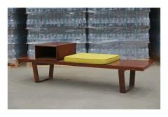 Carlo Hauner Brazilian Modern Bench in Hardwood by Carlo Hauner for Forma Brazil c 1950 - 3339147