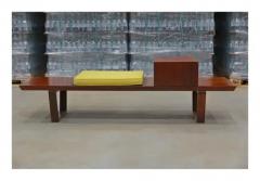 Carlo Hauner Brazilian Modern Bench in Hardwood by Carlo Hauner for Forma Brazil c 1950 - 3339148