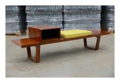 Carlo Hauner Brazilian Modern Bench in Hardwood by Carlo Hauner for Forma Brazil c 1950 - 3339171
